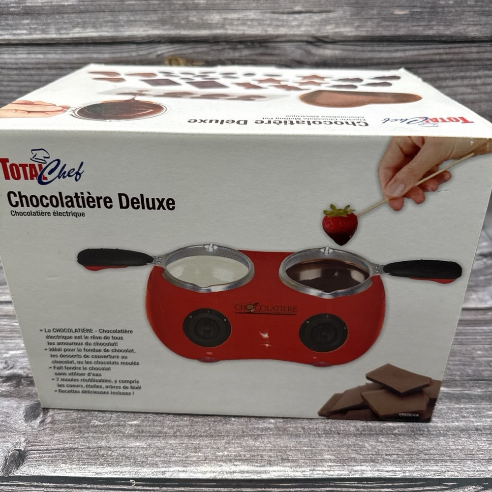Total Chef- Deluxe Chocolatiere Dual Mini Fondue Candy-Maker